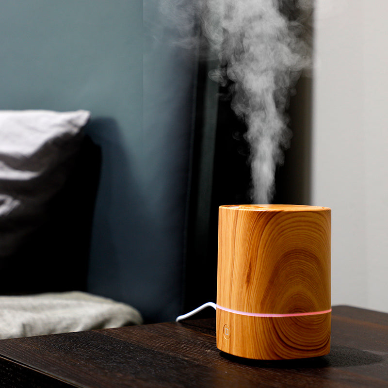 Portable Wooden Cylinder Aroma Diffuser