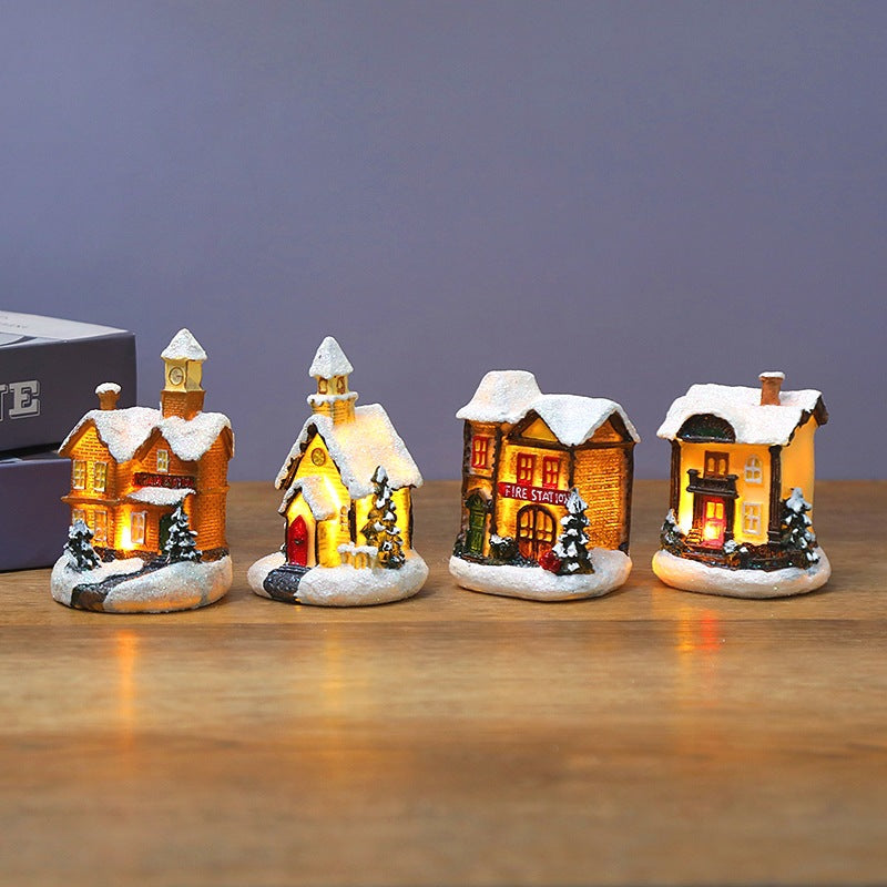 Luminous European Christmas House