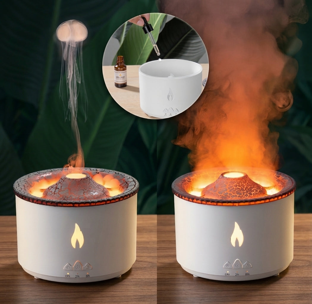 Volcano Flame  Oil Diffuser & Jellyfish Humidifier