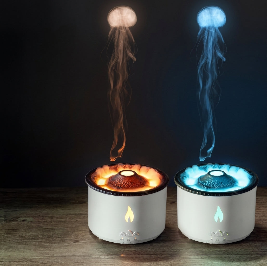 Volcano Flame  Oil Diffuser & Jellyfish Humidifier