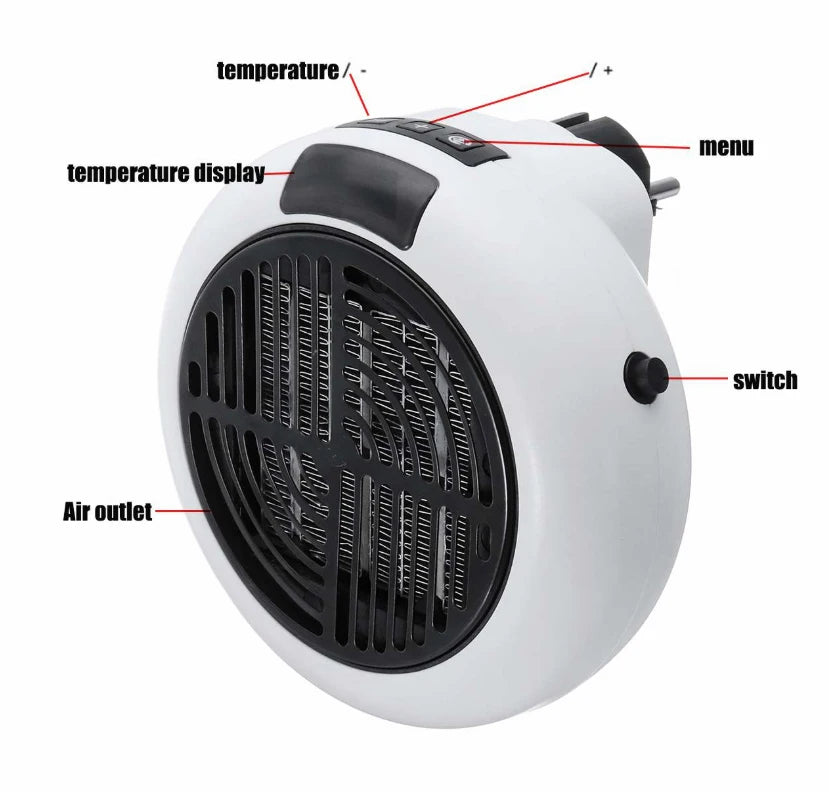 Plug-In Wall Heater with Remote (900W)