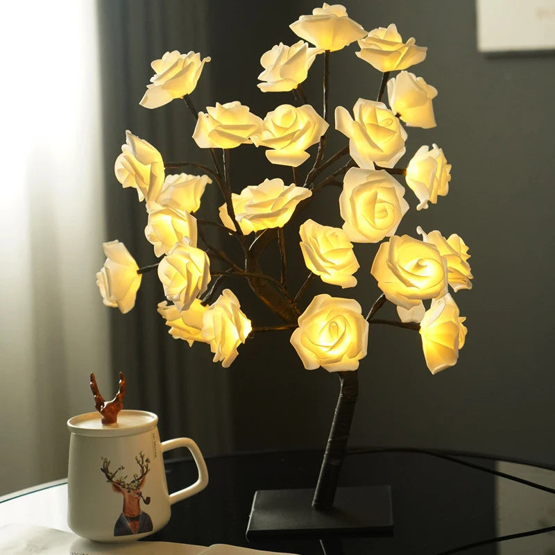 LED Rose Tree Lamp – Coziest Nightlight & Desk Decor