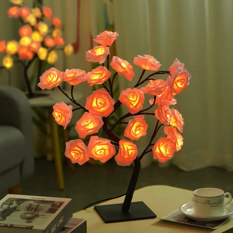 LED Rose Tree Lamp – Coziest Nightlight & Desk Decor